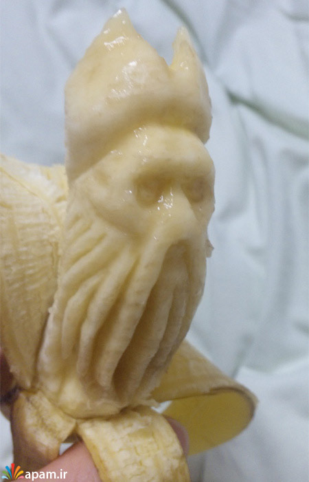 کنده کاری بر روی میوه,Scary Banana Carvings,apam.ir