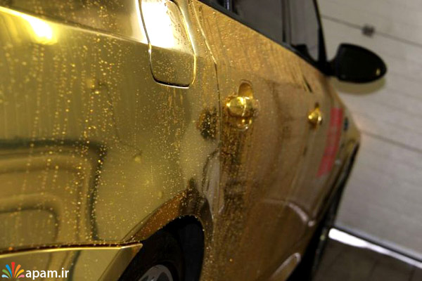 ماشین های طلایی در مسکو,عکس,Golden cars,apam.ir
