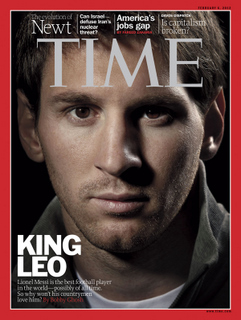 لیونل مسی روی جلد مجله تایم 
