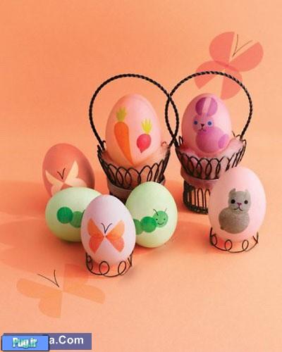 www.FunRoz.Com | مدل رنگ آمیزی و  تزئین تخم مرغ سفره هفت سین عید نوروز