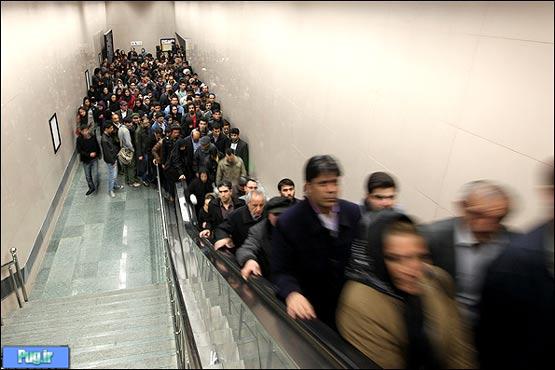 تصاویر: ازدحام ایستگاه‌های مترو در آستانه نوروز