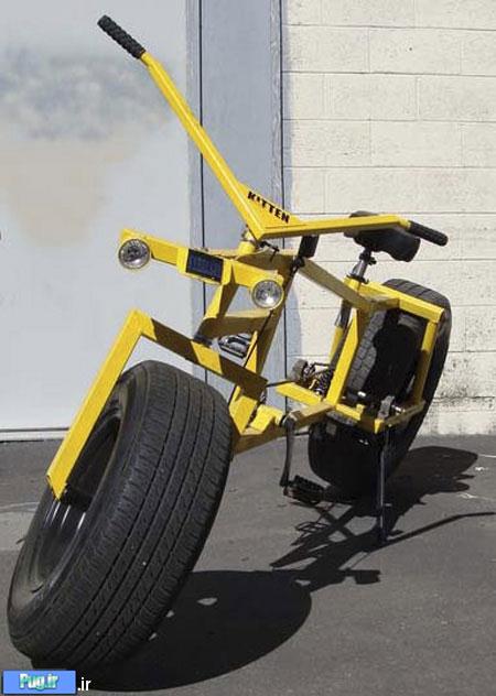 ایده های خلاقانه,Cool Bike with Car Wheels