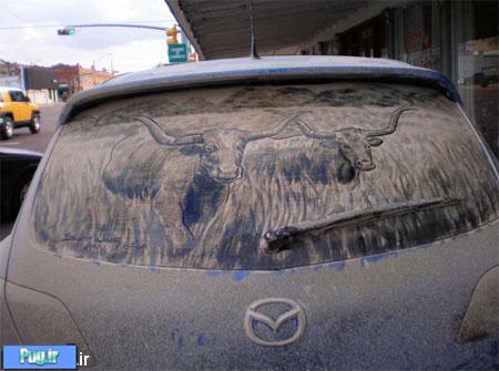  نقاشی,Drawings on Dirty Car