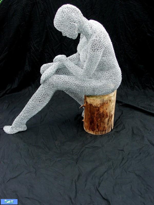 Spirit Of Reflection Wire Sculptures by Derek Kinzett
