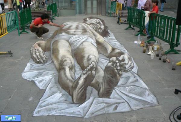 3D Street Art illusions by Eduardo Relero6 600x405 3D Street Art: Eduardo Releros illusions on pavements