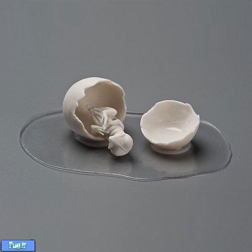 breaking Porcelain Sculptures by Kate D. MacDowell