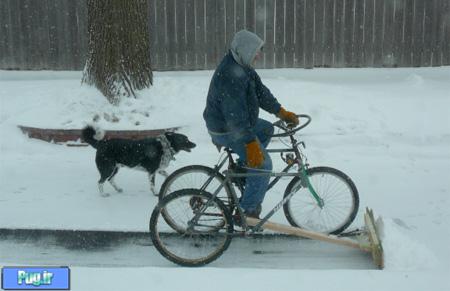 Snow Plow Bike