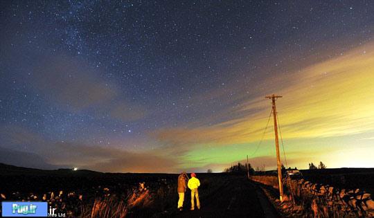 نمایش شگفت انگیز نورهای شمالی در آسمان یورکشایر