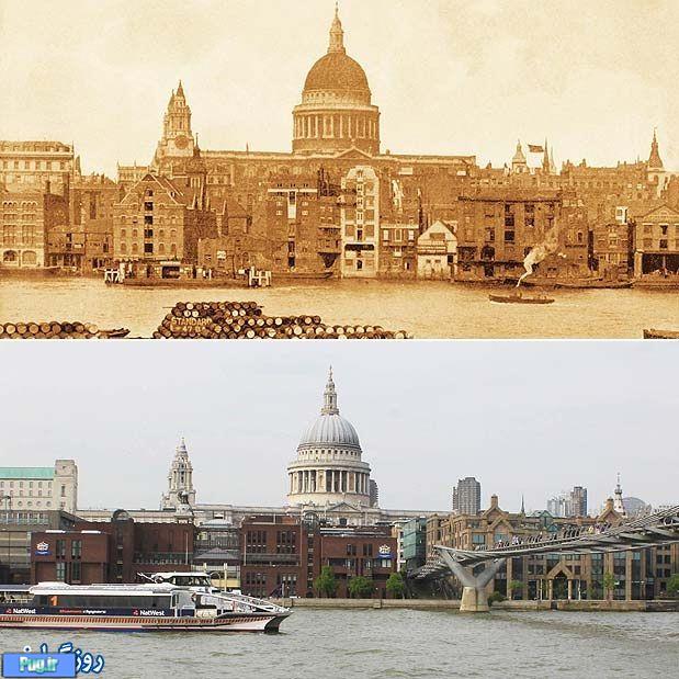 مقایسه ای دیدنی میان لندن کنونی و لندن قدیم!+تصاویر