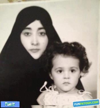 عکس: حمیرا و دخترش هنگام خارج شدن از ایران