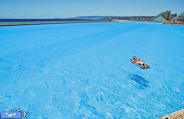 بزرگترین استخر شنای دنیا در شیلی