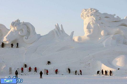 قلعه غول پیکر یخی در چین! 