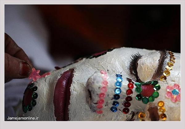 آرایش عجیب دختر مسلمان بلغاری برای عروسی / عکس 