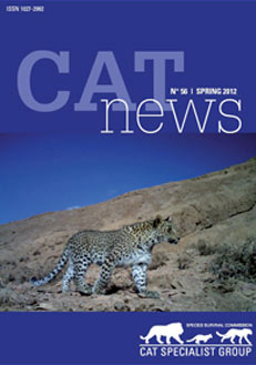پلنگ بافق روی جلد نشریه گروه متخصصین گربه سانان