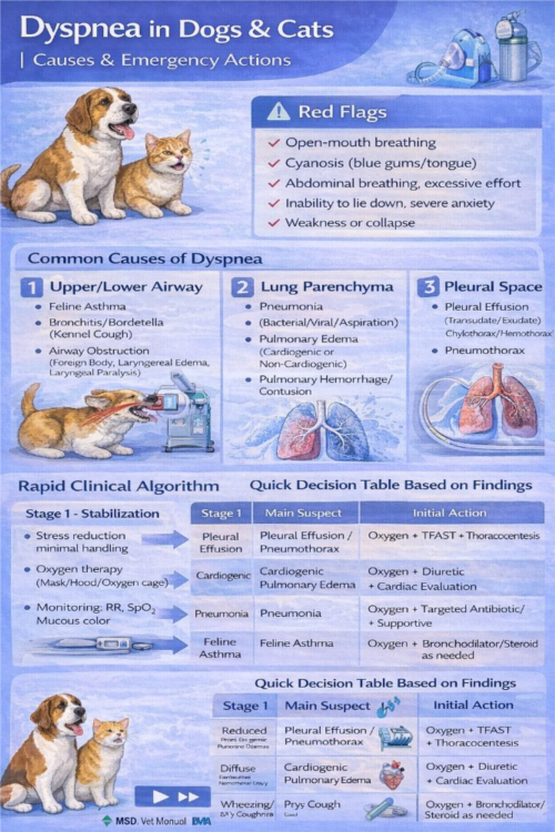 تنگی نفس در سگ و گربه | علل و اقدامات اورژانسی