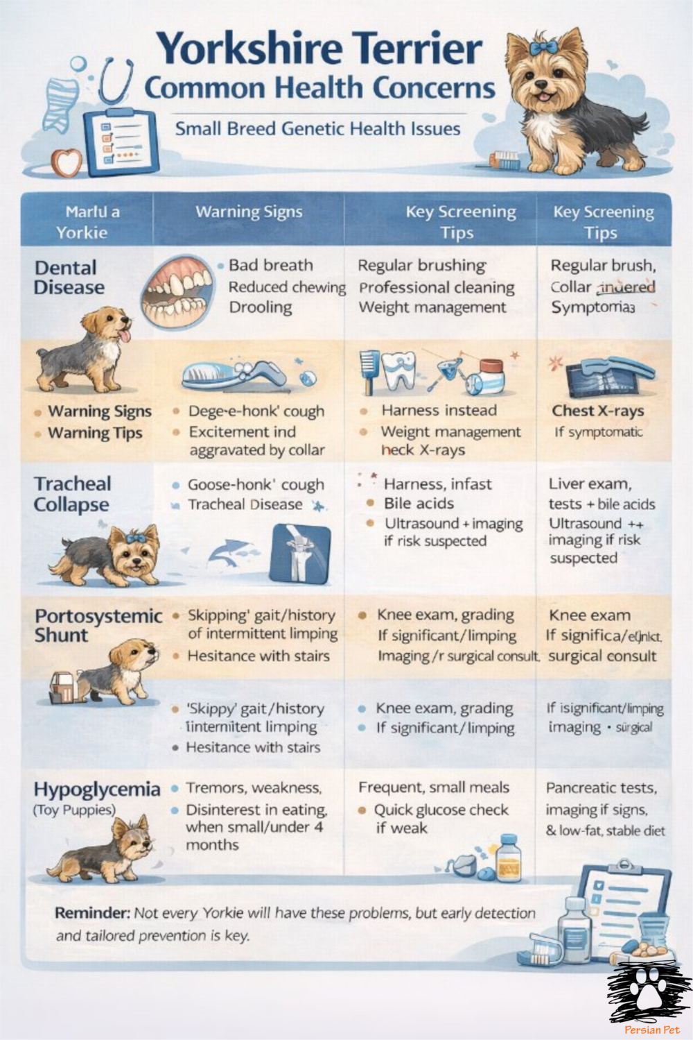 بیماری‌های شایع در یورکشایر تریر