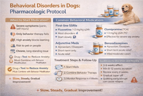 پروتکل دارویی اختلالات رفتاری سگ‌ها؛ چه زمانی دارو و کدام دارو؟