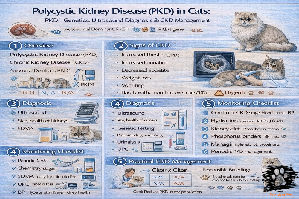 PKD گربه؛ بیماری کلیه پلی‌کیستیک
