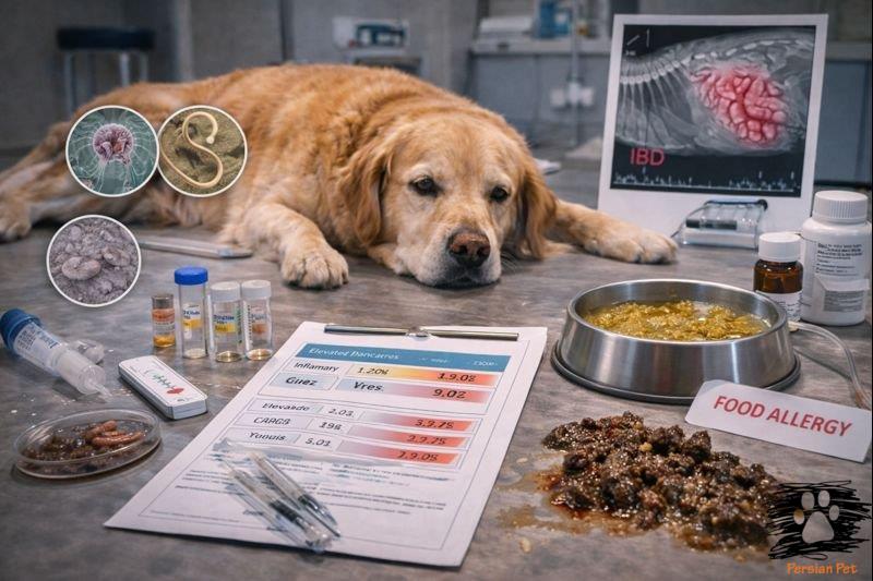 اسهال مزمن در سگ‌ها؛ تشخیص تفریقی از پانکراتیت تا IBD