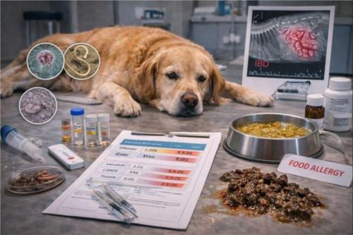 اسهال مزمن در سگ‌ها؛ تشخیص تفریقی از پانکراتیت تا IBD