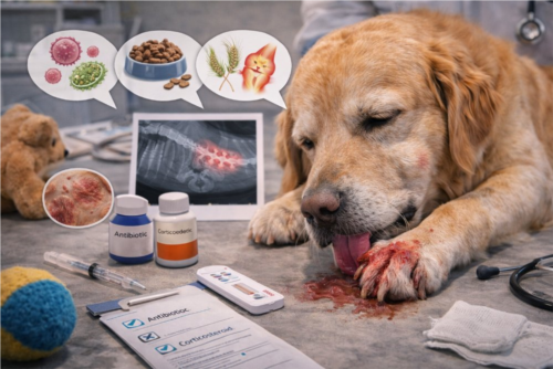 علل لیسیدن بیش از حد پنجه در سگ‌ها