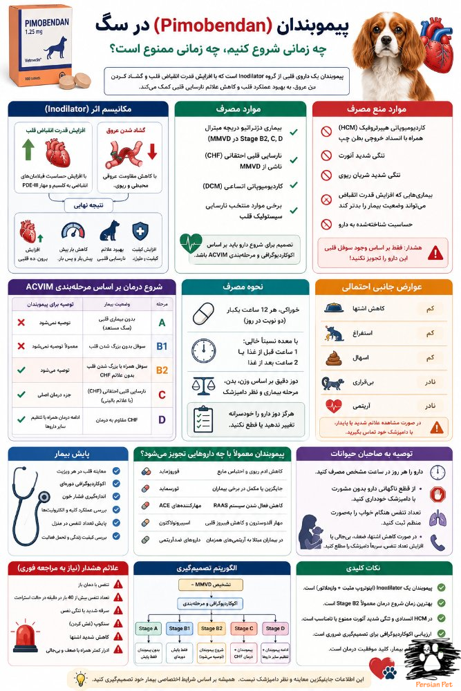 پیموبندان (Pimobendan) در سگ | موارد مصرف، منع مصرف و زمان شروع درمان
