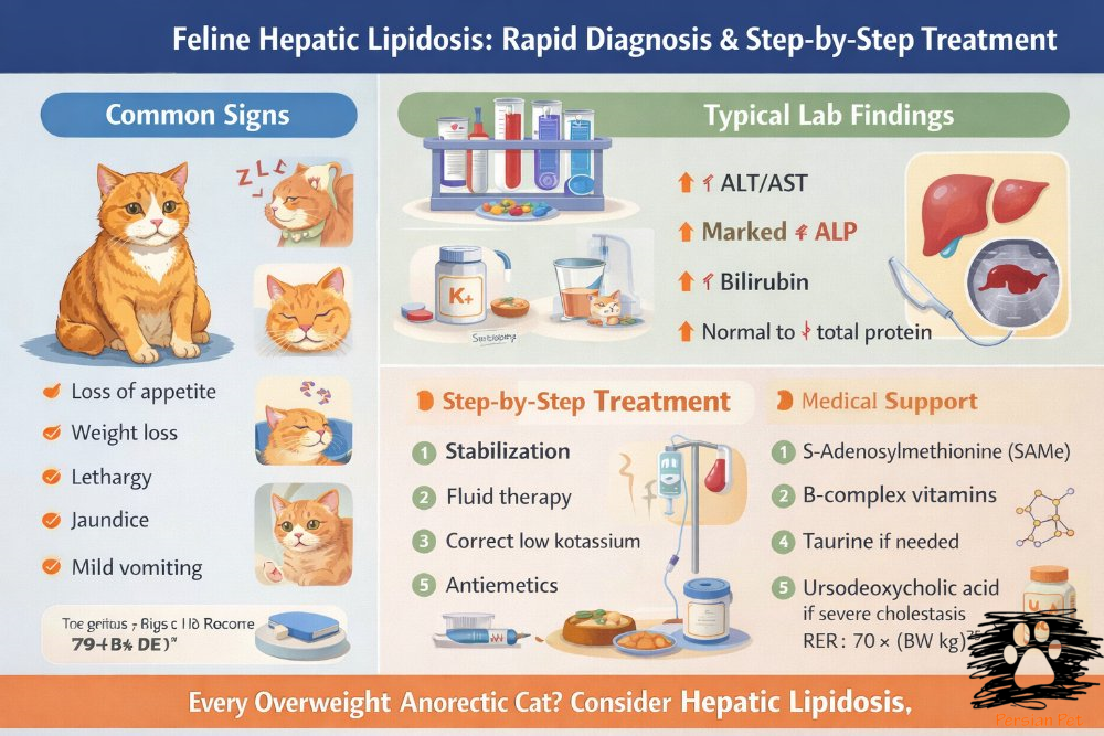 لیپیدوز کبدی گربه؛ تشخیص سریع و درمان