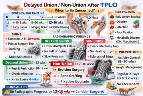Delayed union بعد از TPLO؛ چه زمانی نگران شویم؟