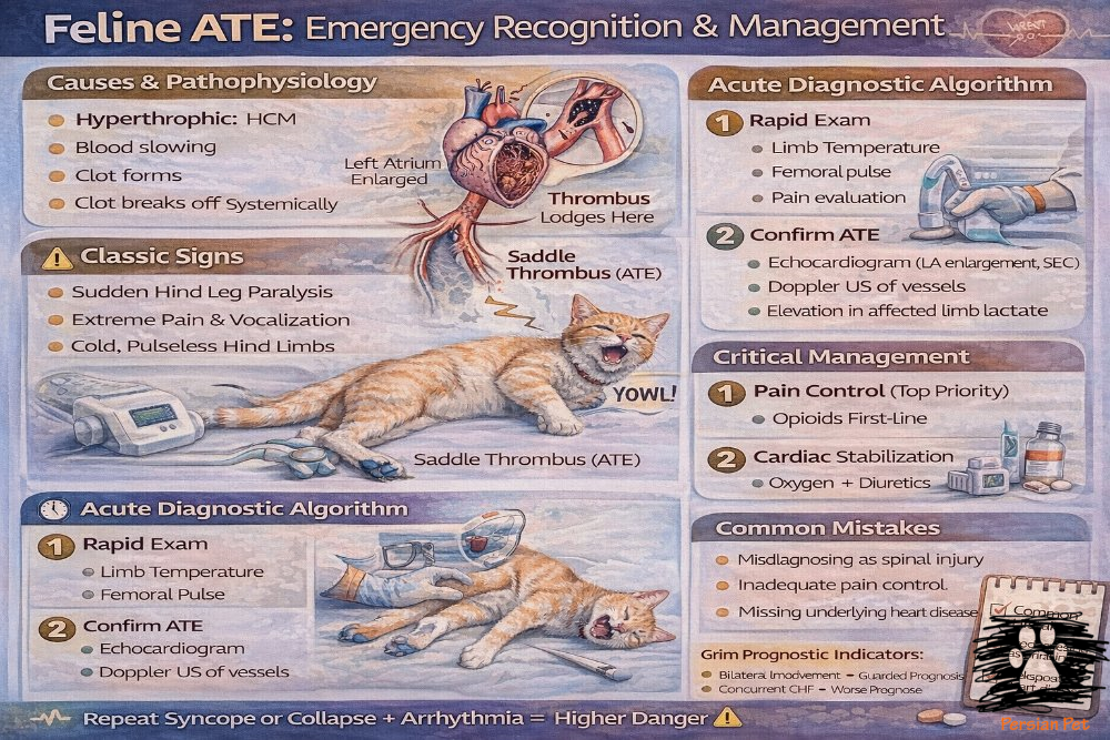 ترومبوآمبولی آئورت گربه (ATE)؛ اورژانس دردناک