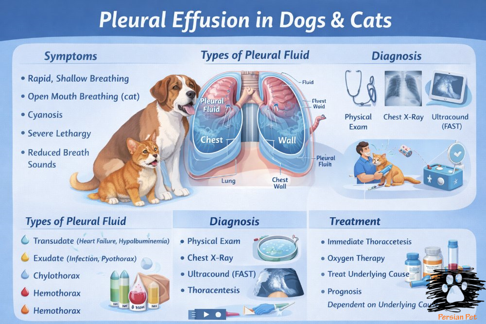 ✅ افیوژن پلور در سگ و گربه