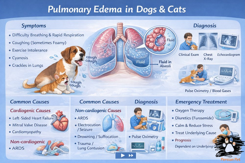 ✅ ادم ریوی در سگ و گربه