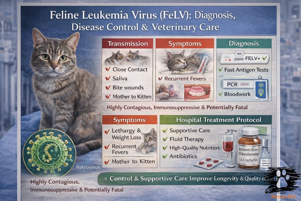 FeLV در گربه‌ها؛ تشخیص، کنترل بیماری و پروتکل درمانی بیمارستانی
