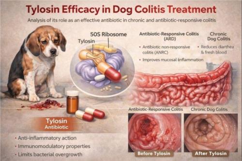 اثرپذیری تایلوزین در درمان کولیت در سگ‌ها