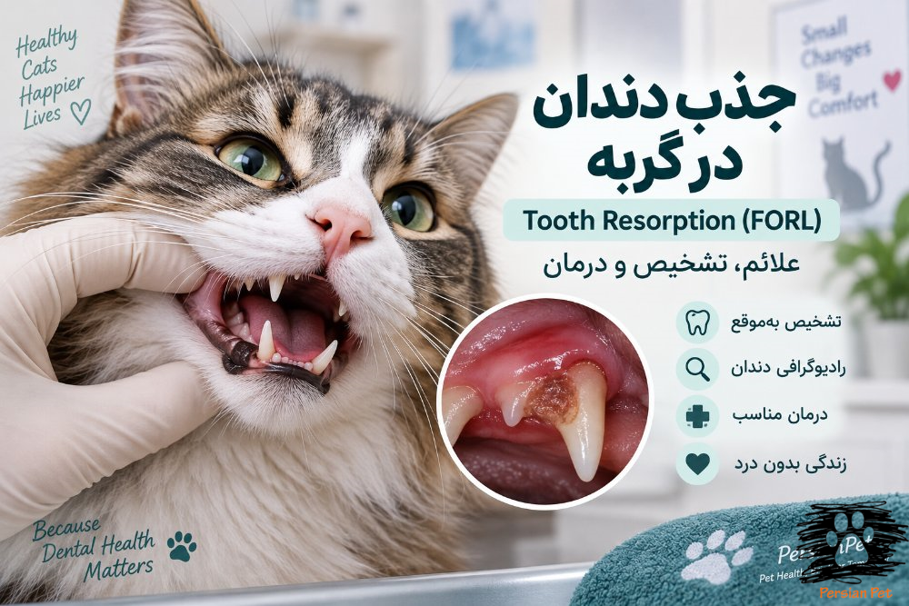 جذب دندان در گربه (Tooth Resorption / FORL) | علائم، تشخیص و درمان