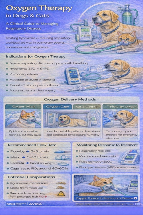اکسیژن‌تراپی در سگ و گربه | راهنمای دیسترس تنفسی