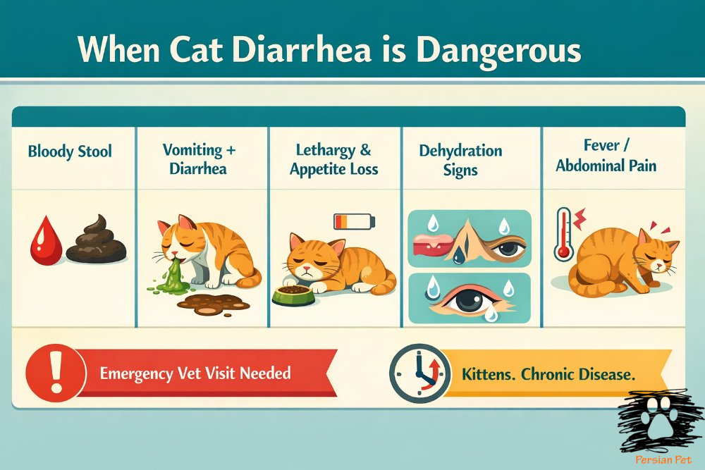 چه زمانی اسهال گربه خطرناک است؟