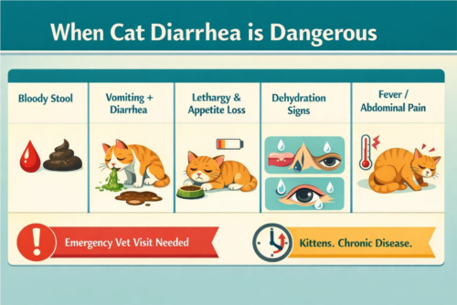 چه زمانی اسهال گربه خطرناک است؟