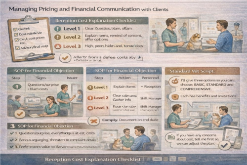 مدیریت قیمت‌گذاری و ارتباط مالی با کلاینت در بیمارستان دامپزشکی