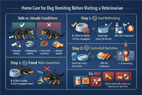 درمان خانگی استفراغ سگ قبل از مراجعه