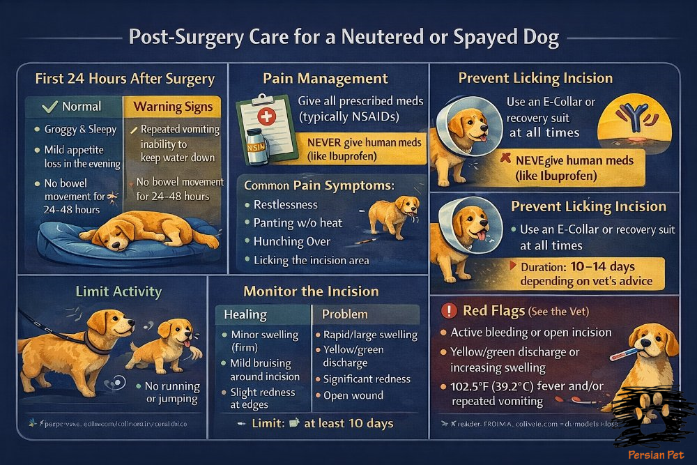 مراقبت پس از عقیم‌سازی سگ