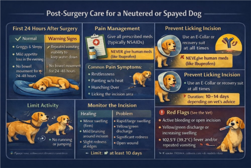 مراقبت پس از عقیم‌سازی سگ