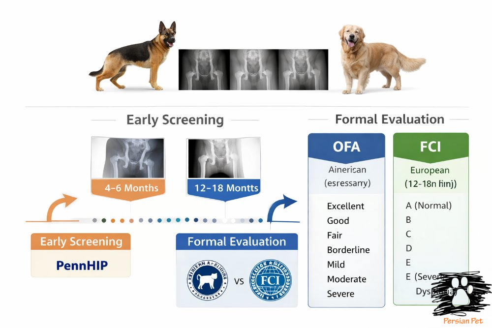 غربالگری هیپ سگ؛ OFA یا FCI؟