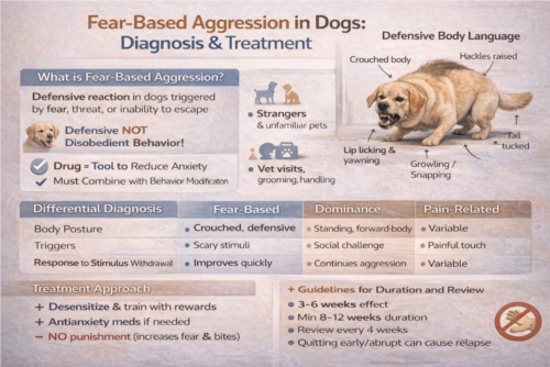 پرخاشگری ناشی از ترس در سگ‌ها؛ تشخیص و درمان