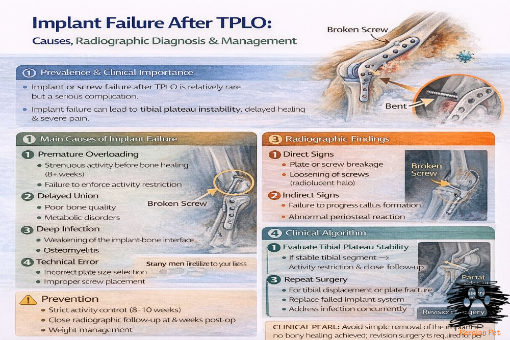 شکست ایمپلنت در TPLO؛ تشخیص و مدیریت