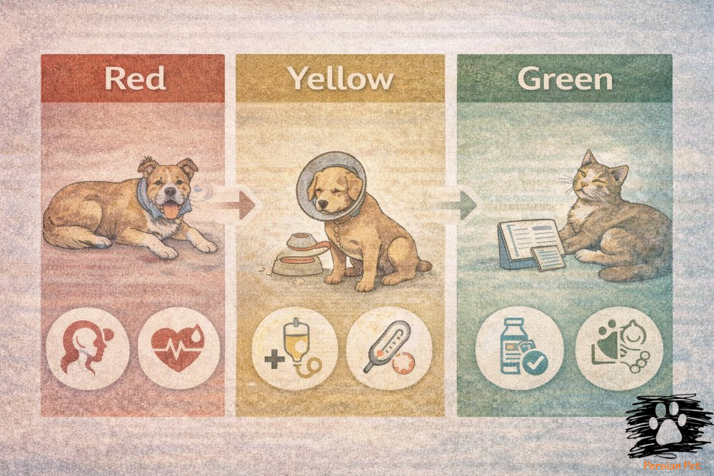 مدیریت اورژانس واقعی و غیر اورژانس در پذیرش دامپزشکی