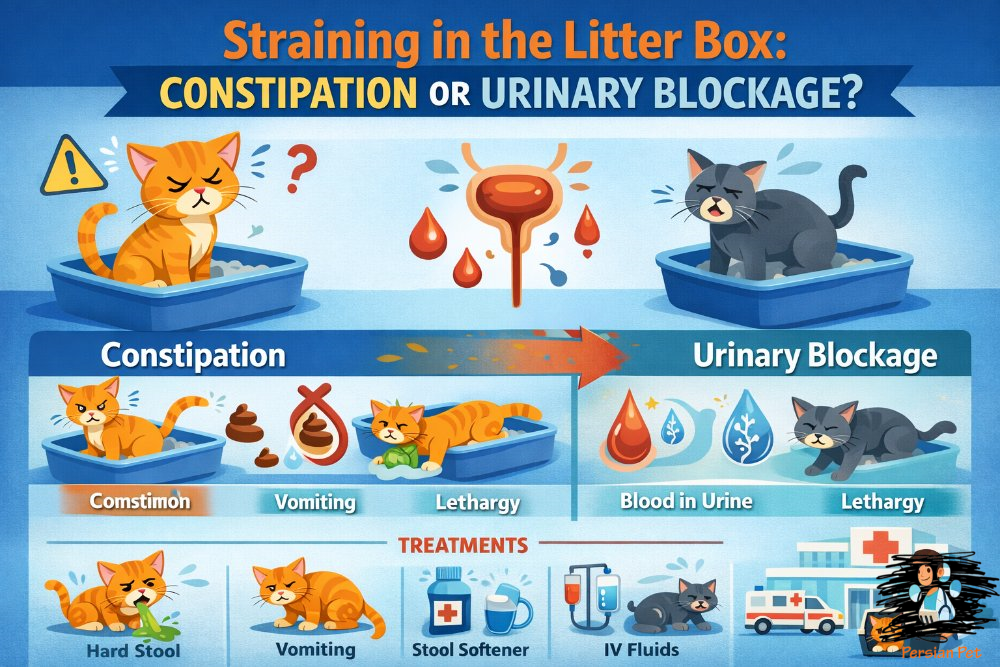زور زدن گربه در خاک؛ یبوست یا انسداد ادراری؟