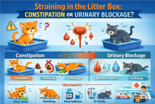 زور زدن گربه در خاک؛ یبوست یا انسداد ادراری؟