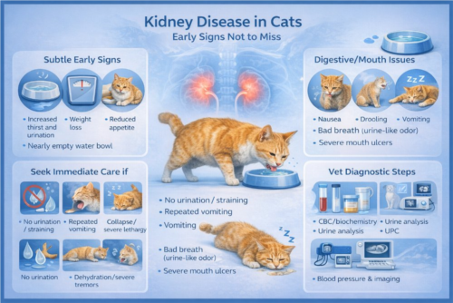 بیماری کلیه در گربه؛ علائم اولیه هشداردهنده