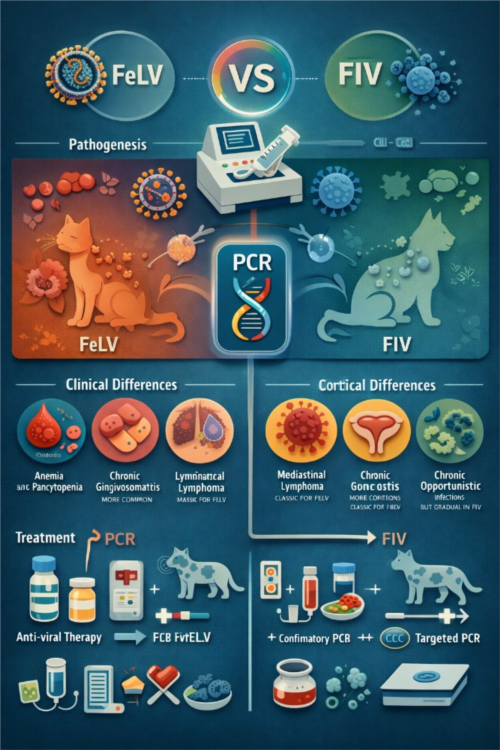 تشخیص افتراقی FeLV و FIV با PCR؛ رویکرد درمانی دامپزشکی