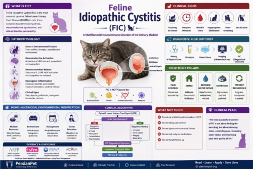 Feline Idiopathic Cystitis (FIC) در گربه | تشخیص و درمان کامل